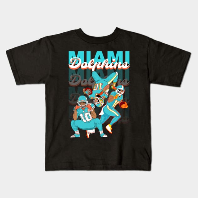 Tyreek Hill - Miami dolphins Kids T-Shirt by Mic jr